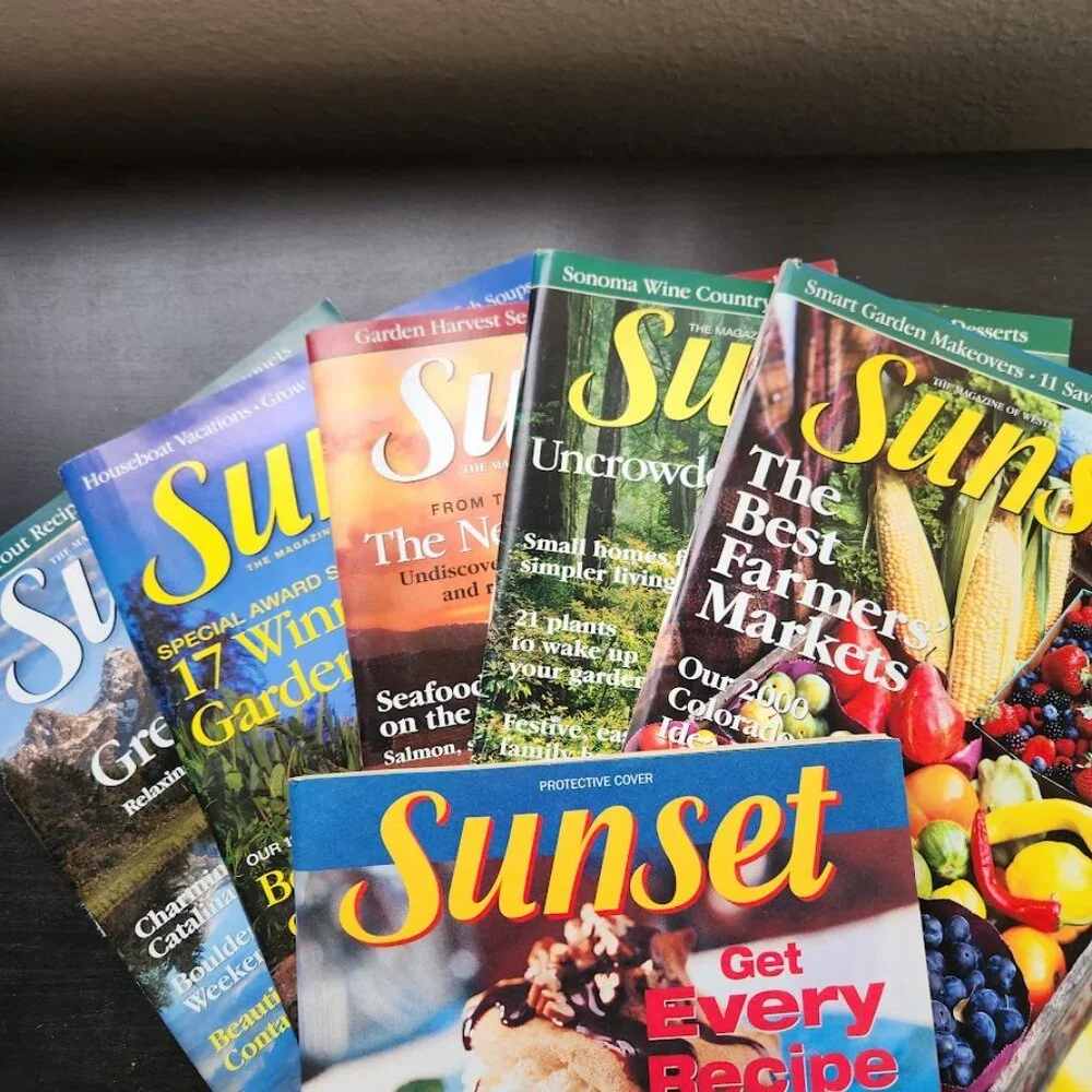 1 Vintage Sunset Magazine Picked at RANDOM Cookbook Reading Supplies Coffee Tabl